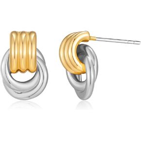 MUYAN Knot Stud Earrings for Women Trendy Small Chunky Statement Studs Fashion Jewelry in Saudi Arabia