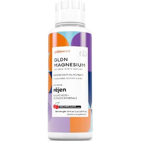 GLDN Magnesium Liquid Syrup - Nighttime Magnesium Glycinate with Rejen Fulvic Acid for Improved Absorption Key Electrolytes and L-Theanine for Sleep and Cortisol Support - Peach Iced Tea (16 fl.oz) in Saudi Arabia