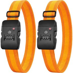 LUGGEX Luggage Straps TSA Approved, Luggage Straps for Suitcases, Easy Adjustable & Reinforced Buckle (Black 20-32inch, 2 Pack) in Saudi Arabia