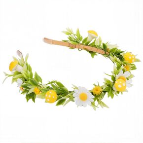 Mushroom Crown Flower Headband, Red Fairy Woodland Mushroom Headband, Fantasy Forest Elf Floral Headpiece for Women Renaissance Renfaire Costume Cosplay Party Hair Accessories in Saudi Arabia