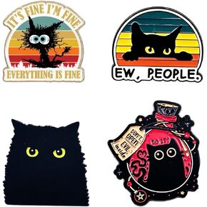 Cute Black Cat Enamel Pins Funny Cartoon Lapel Pins Magical Potion Cat Clip Badges for Backpacks Jackets Hat in Saudi Arabia