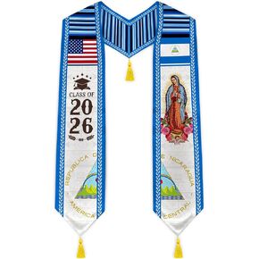National Flag Graduation Stole Class of 2026 with Gift Box, Graduation Sash for High School & University 72" Long in Saudi Arabia