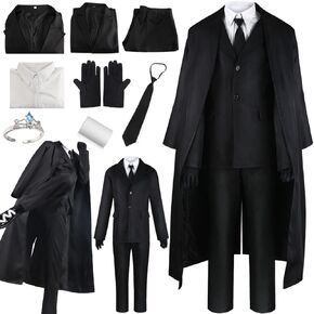 Dazai Osamu Costume Dazai Uniform Outfit Black Suit Party Full Set in Saudi Arabia