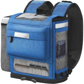 Ultralight and Rugged 360 Ventilated Backpack - 3-Way Reflective, Bar-Tack Joints, Trolley Sleeve & Waist Strap, Compatible with Inogen One G5/Rove 6/OxyGo Next (Blue) in Saudi Arabia