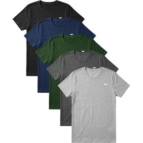 AMERICAN HEAVEN Men's Short Sleeve Cotton Stretch T-Shirts | Crew Neck | Workout Athletic Gym Tops | Multi Packs & Colors in Saudi Arabia
