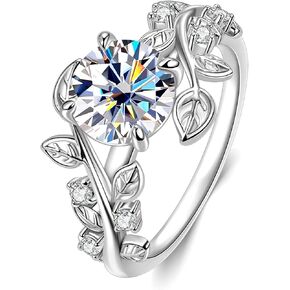 2ct Moissanite Twisting Vine Wedding Ring D Color VVS1 Clarity Moissanite 14K Gold-Plated Twisting Engagement Ring for Women Wife Anniversary Birthday Gifts in Saudi Arabia
