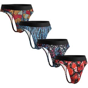 Men's 4 Pack Novelty Digital Printed G-String Underwear in Kuwait