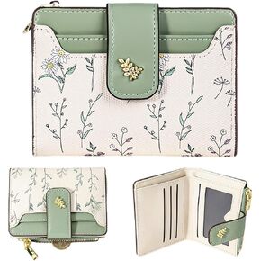 Small Wallet for Women – RFID Blocking Slim Bifold Floral PU Leather with Coin Zipper Pocket & ID Window, Credit Card Holder for Everyday Bag in Saudi Arabia