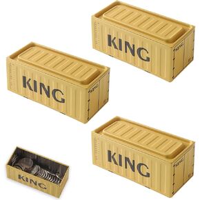 Set of 3 Industrial-Style Mini Storage Boxes – Small Metal Containers for Home Organization and Decorative Display (Blue) in Saudi Arabia