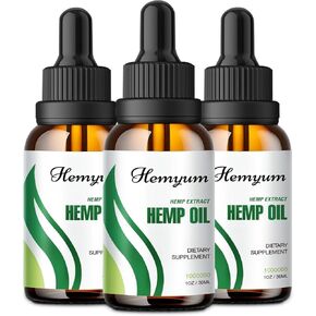 (3-Pack) Hemp Oil Drops High Potency - Pain Relief, Relax, 1,000,000 Maximum Strength Natural Hemp Oil - Organic Hemp Extract, Immune Support, Focus, Mood Enhancement in Saudi Arabia