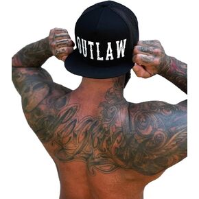 The Drive Clothing "Outlaw Hat for Men & Women | Funny Offensive Fitted Baseball Cap | Structured Streetwear Hat | Bold Statement Urban Casual Headwear | Black in Saudi Arabia