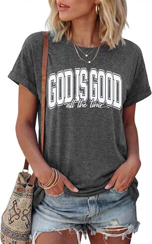 Christian Shirts for Women Faith T Shirts Jesus Religious Graphic Tees Cross Pray Bible Verse Inspirational Tops in Saudi Arabia