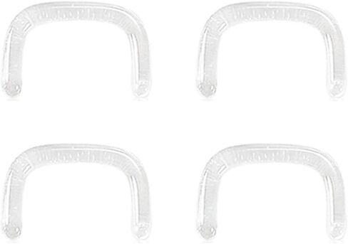 4pcs Glass Septum Retainers 16g 14g 12g 10g 8g, 2pcs Black & 2pcs Clear U-Shape Pincher Tapers with O-Rings for Work, Sports, Surgery, Hypoallergenic in Kuwait