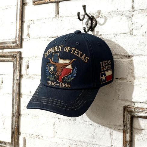 Republic of Texas Vintage Baseball Cap – Embroidered Texas Pride Hat for Heritage Enthusiasts Navy Blue in Saudi Arabia