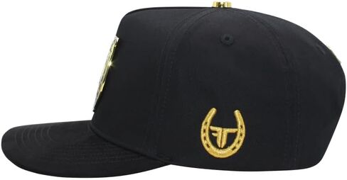 Ferreti Hats FT138 Premium Black Horse Hat for Men & Women - Metal Horse Emblem Hat - Snapback Baseball Cap, Gorra Negra de Beisbol para Hombre y Mujer in Saudi Arabia