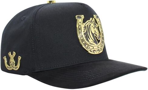 Ferreti Hats FT138 Premium Black Horse Hat for Men & Women - Metal Horse Emblem Hat - Snapback Baseball Cap, Gorra Negra de Beisbol para Hombre y Mujer in Saudi Arabia
