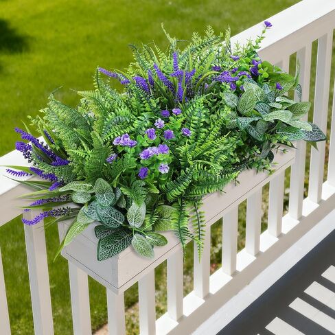 INQCMY Artificial Fake Plants Flowers for Outdoor 12 Bundles UV Resistant Outdoor Artificial Plants for Spring Summer Decoration No Fade Faux Outdoor Plants. in Saudi Arabia