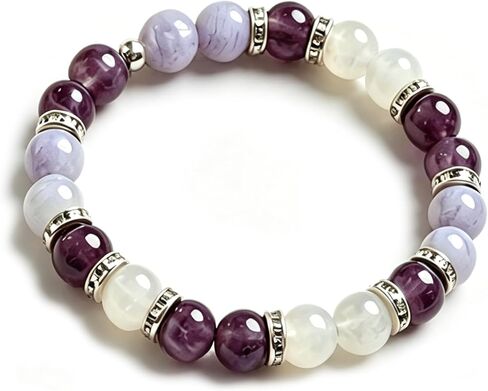 Menopause Bracelet for Women, Natural Stone Healing Beaded Bracelet for Anxiety Stress Relief Hormone Balance Bracelets for Menopause's Support Calming Vayro Balance Jewelry for Women in Saudi Arabia