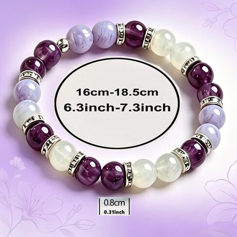 Menopause Bracelet for Women, Natural Stone Healing Beaded Bracelet for Anxiety Stress Relief Hormone Balance Bracelets for Menopause's Support Calming Vayro Balance Jewelry for Women in Saudi Arabia