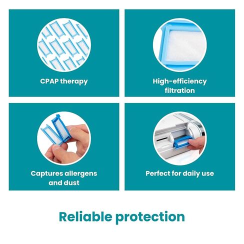 12 PCS - Made in USA Quality - Premium CPAP Filter Kit – Compatible with Philips Respironics DreamStation All-in-1 Combo Pack with 4 Standard & 8 Ultra-Fine Filters in Saudi Arabia
