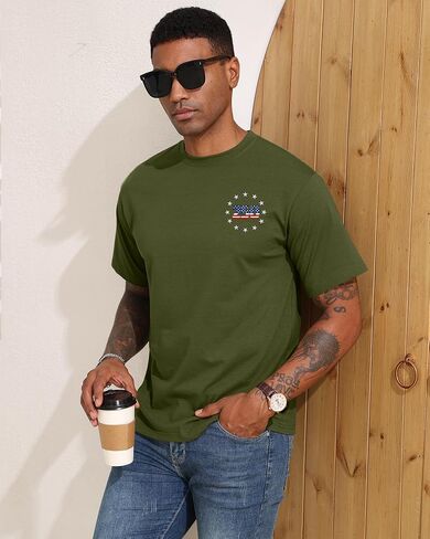 تي شيرت رجالي بطبعة الذكرى السنوية الـ 250 للولايات المتحدة الأمريكية 100% قطن تي شيرت وطني مع قميص الاحتفال الأمريكي 176-2026 in Kuwait