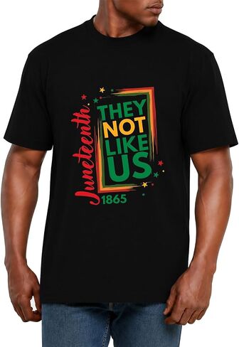 Juneteenth Shirts Men African American Freendom Shirt 1865 Black History Month Tee Tops in Saudi Arabia