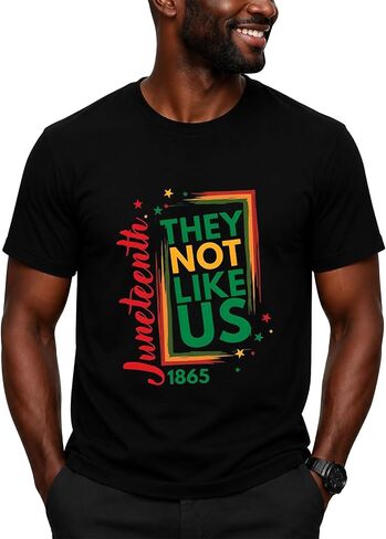 Juneteenth Shirts Men African American Freendom Shirt 1865 Black History Month Tee Tops in Saudi Arabia