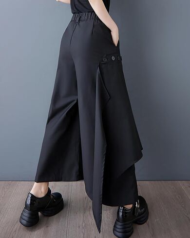 ellazhu Women's Pants High Waisted Cargo Plus Size Work Casual Outfits Button Flow Hem GZ453 in Kuwait