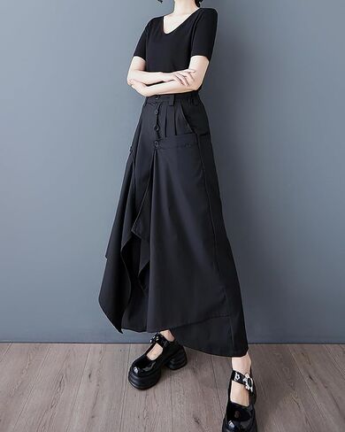 ellazhu Women's Pants High Waisted Cargo Plus Size Work Casual Outfits Button Flow Hem GZ453 in Kuwait