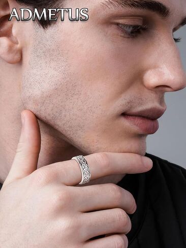 Celtic Knot Rings Sterling Silver Wedding Band Rings for Men Celtic Ring Jewelry Gifts for Men Rings Size 12 in Saudi Arabia