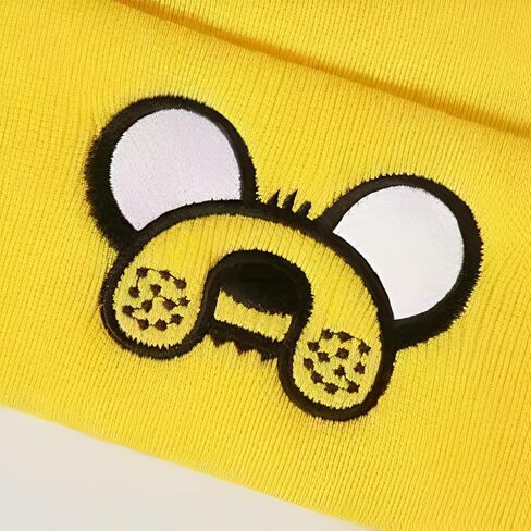 Beanie for Men Women, Unisex Cuffed Yellow Beanies Embroidered Winter Beanies Hats Cartoon Designed Warm Skull Knit Hat Halloween Party Beanie in Saudi Arabia