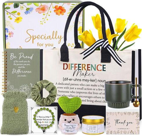 11pcs Thank You Gift Basket For Women, Employee & Teacher Appreciation Gifts, Administrative Professional Day Gifts For Dental Assistant, Principal, Secretary, Social Worker, Staff, Coworker, Nurse in Kuwait