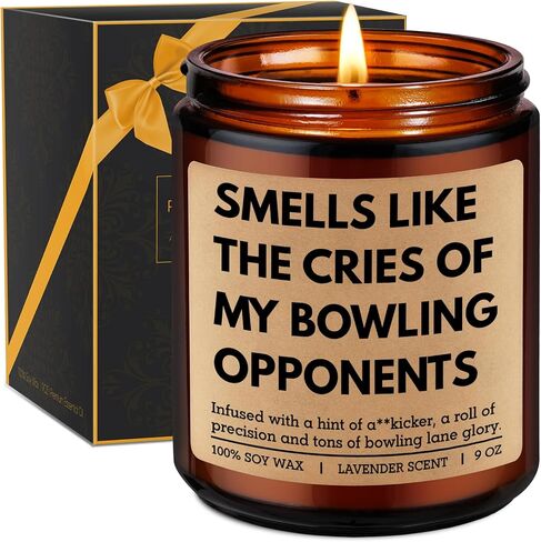 Miracu Candle, Bowling Gifts for Men Women, Funny Gifts for Bowlers Lovers, Candlepin Bowling Ball Themed Stuff, Birthday Mothers Fathers Day Idea for Team League Player Friend Dad Husband Boyfriend in Saudi Arabia