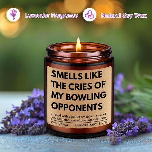 Miracu Candle, Bowling Gifts for Men Women, Funny Gifts for Bowlers Lovers, Candlepin Bowling Ball Themed Stuff, Birthday Mothers Fathers Day Idea for Team League Player Friend Dad Husband Boyfriend in Saudi Arabia