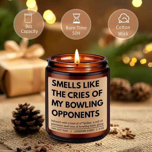 Miracu Candle, Bowling Gifts for Men Women, Funny Gifts for Bowlers Lovers, Candlepin Bowling Ball Themed Stuff, Birthday Mothers Fathers Day Idea for Team League Player Friend Dad Husband Boyfriend in Saudi Arabia