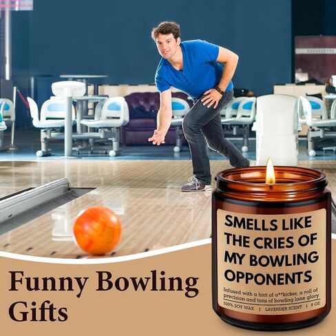 Miracu Candle, Bowling Gifts for Men Women, Funny Gifts for Bowlers Lovers, Candlepin Bowling Ball Themed Stuff, Birthday Mothers Fathers Day Idea for Team League Player Friend Dad Husband Boyfriend in Saudi Arabia