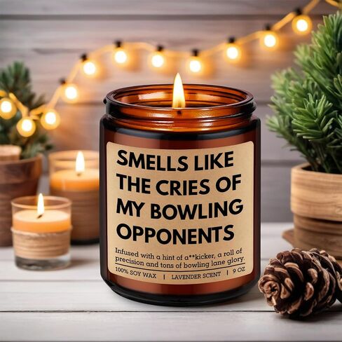 Miracu Candle, Bowling Gifts for Men Women, Funny Gifts for Bowlers Lovers, Candlepin Bowling Ball Themed Stuff, Birthday Mothers Fathers Day Idea for Team League Player Friend Dad Husband Boyfriend in Saudi Arabia