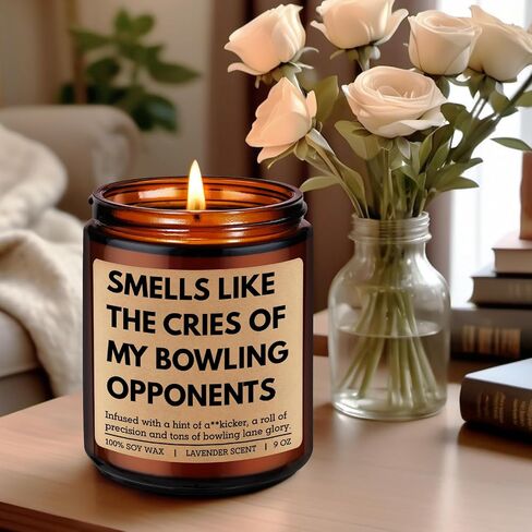 Miracu Candle, Bowling Gifts for Men Women, Funny Gifts for Bowlers Lovers, Candlepin Bowling Ball Themed Stuff, Birthday Mothers Fathers Day Idea for Team League Player Friend Dad Husband Boyfriend in Saudi Arabia