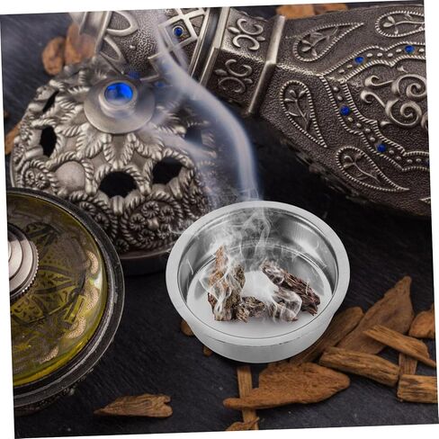 6pcs Incense Burner Censer Plate Replacement Incense Dish Stainless Steel Plate Arabic Censer Metal Dish Replacement Supplies in Saudi Arabia