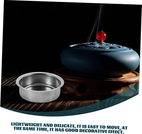 6pcs Incense Burner Censer Plate Replacement Incense Dish Stainless Steel Plate Arabic Censer Metal Dish Replacement Supplies in Saudi Arabia