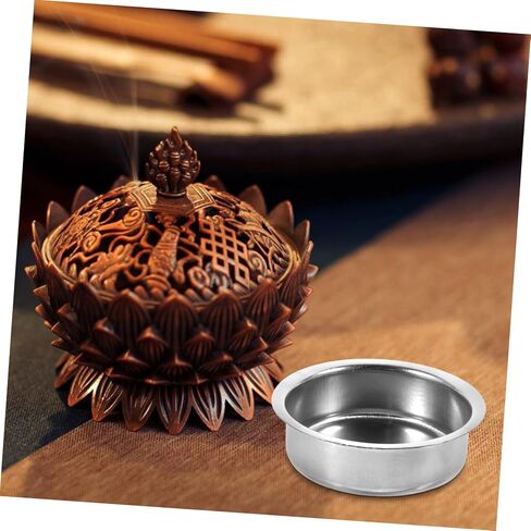 6pcs Incense Burner Censer Plate Replacement Incense Dish Stainless Steel Plate Arabic Censer Metal Dish Replacement Supplies in Saudi Arabia