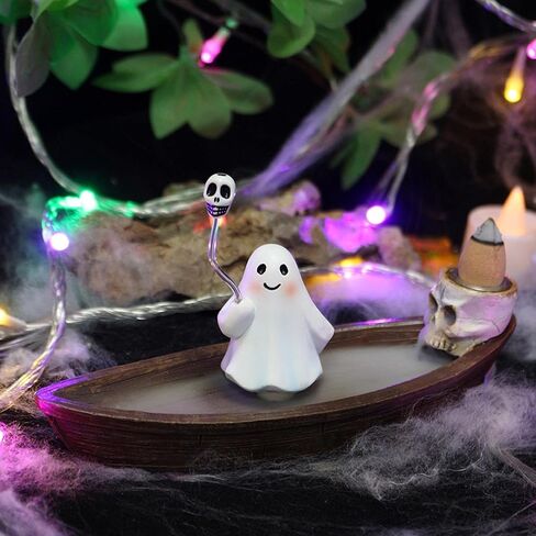 Ghost Incense Holder for Sticks Skeleton Ship Halloween Incense Cone Burner, Incense Stick Burner, Resin Cute Incense Holder, Gothic Incense Stick Burner, Yoga Meditation Aromatherapy Decor (Ghost) in Kuwait