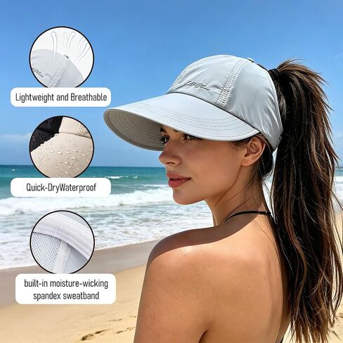 2 Pack UPF Sun Protection Baseball Hat for Women and Man,Wide Brim UV Visor Hat, Adjustable Quick-Dry Wide Brim Baseball Cap for Outdoor Hiking Golf Beach in Saudi Arabia