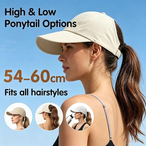 2 Pack UPF Sun Protection Baseball Hat for Women and Man,Wide Brim UV Visor Hat, Adjustable Quick-Dry Wide Brim Baseball Cap for Outdoor Hiking Golf Beach in Saudi Arabia