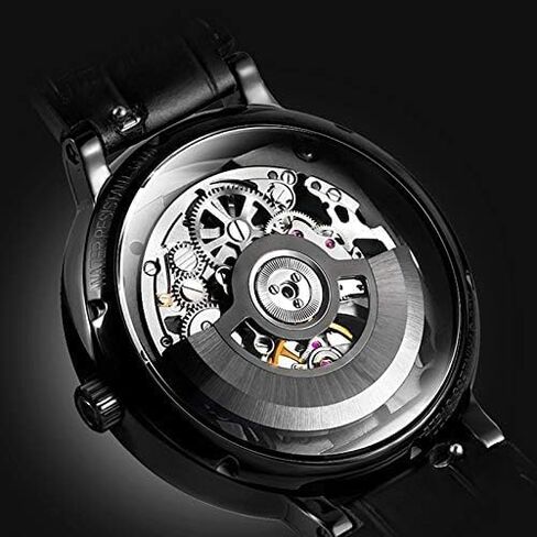 CIGA Design FANGYUAN Watch Automatic Mechanical Wristwatch Stainless Steel Dial Leather Strap Skeleton Unisex Timepiece in Saudi Arabia