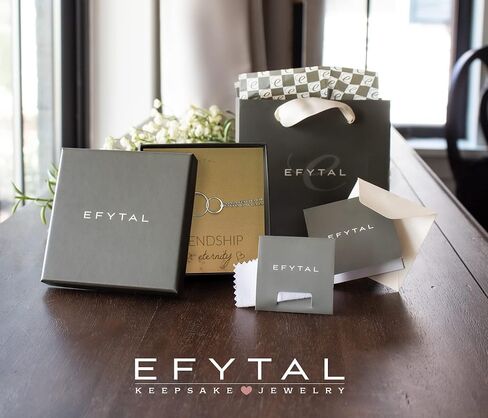 هدايا الصداقة EFYTAL، سوار الصداقة من الفضة الإسترليني ذو دائرتين، هدية دوائر لا نهاية لها لأفضل صديق، مجوهرات الأصدقاء إلى الأبد in Kuwait