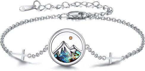 AOBOCO Mustard Seed Anklet Bracelets 925 Sterling Silver Cross Faith Anklets Chain Christian Religious Jewelry Gifts for Women in Kuwait