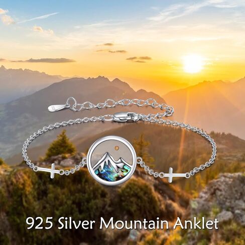 AOBOCO Mustard Seed Anklet Bracelets 925 Sterling Silver Cross Faith Anklets Chain Christian Religious Jewelry Gifts for Women in Kuwait