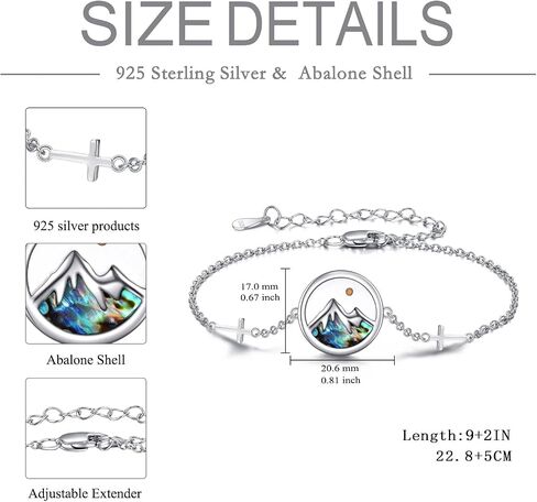 AOBOCO Mustard Seed Anklet Bracelets 925 Sterling Silver Cross Faith Anklets Chain Christian Religious Jewelry Gifts for Women in Kuwait