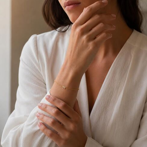 14K Gold Plated Chai Bracelet Women – Jewish Symbol Pendant from Israel – Elegant Hebrew With Cubic Zirconia Dainty Religious Jewish Jewelry Gift Bat Mitzva in Saudi Arabia
